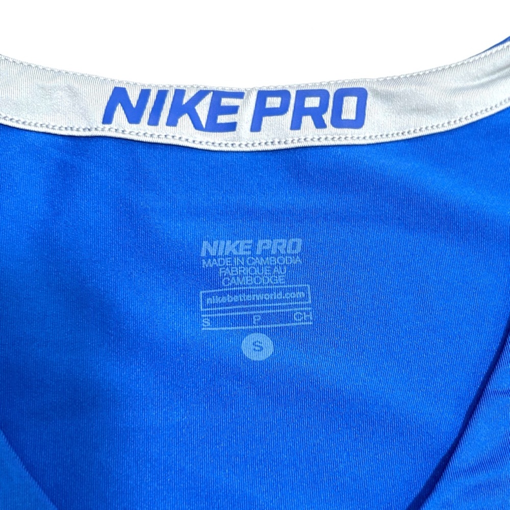 Hofstra University Nike Pro V-Neck Short Sleeve Shirt Women’s Small Royal Blue - Picture 2 of 7